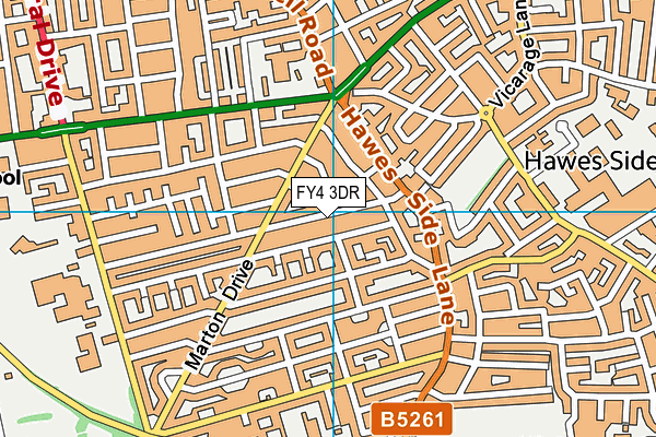 FY4 3DR map - OS VectorMap District (Ordnance Survey)