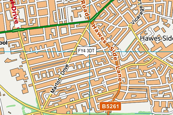 FY4 3DT map - OS VectorMap District (Ordnance Survey)