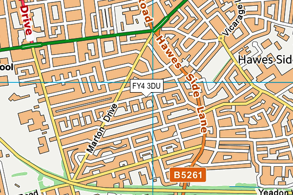FY4 3DU map - OS VectorMap District (Ordnance Survey)