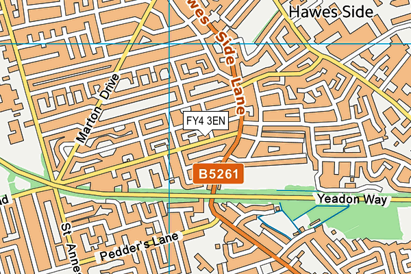 FY4 3EN map - OS VectorMap District (Ordnance Survey)