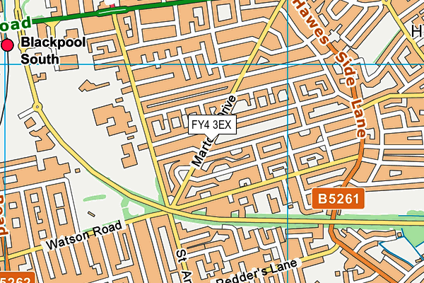 FY4 3EX map - OS VectorMap District (Ordnance Survey)