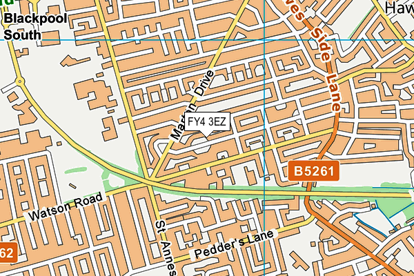 FY4 3EZ map - OS VectorMap District (Ordnance Survey)