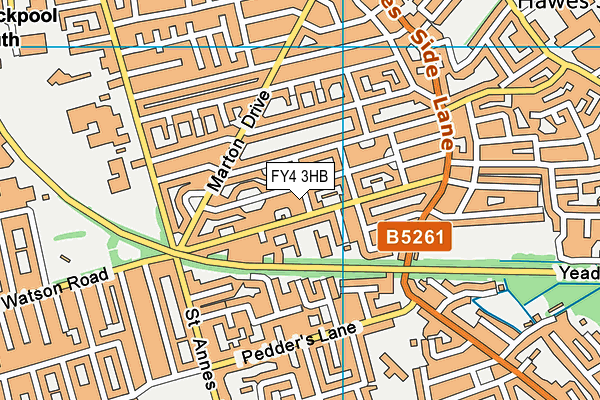 FY4 3HB map - OS VectorMap District (Ordnance Survey)