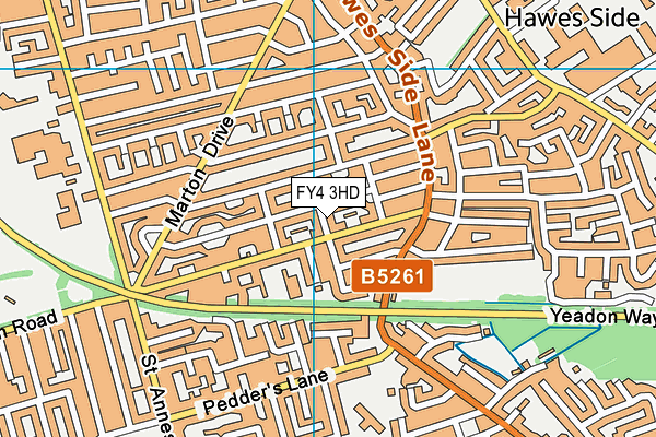 FY4 3HD map - OS VectorMap District (Ordnance Survey)