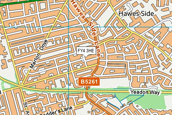 FY4 3HE map - OS VectorMap District (Ordnance Survey)