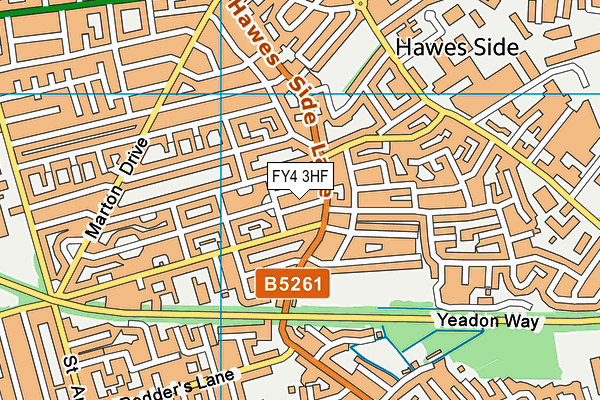 FY4 3HF map - OS VectorMap District (Ordnance Survey)