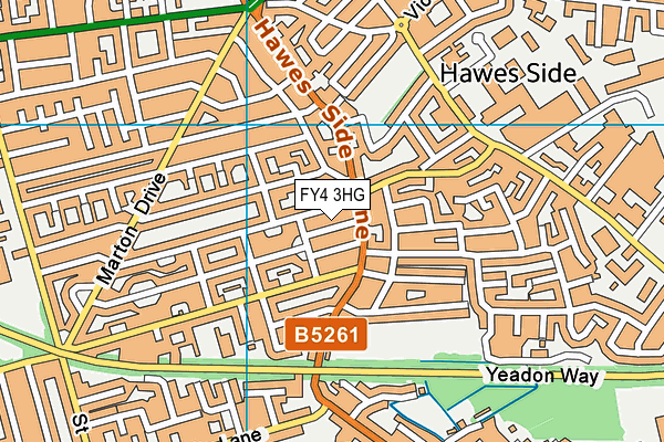 FY4 3HG map - OS VectorMap District (Ordnance Survey)
