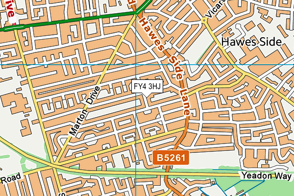 FY4 3HJ map - OS VectorMap District (Ordnance Survey)