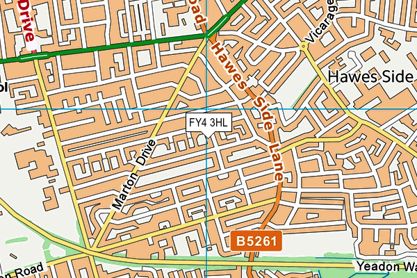 FY4 3HL map - OS VectorMap District (Ordnance Survey)