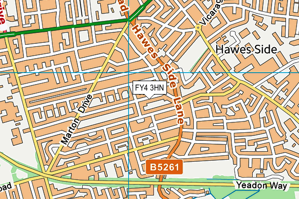 FY4 3HN map - OS VectorMap District (Ordnance Survey)