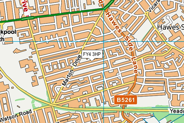 FY4 3HP map - OS VectorMap District (Ordnance Survey)