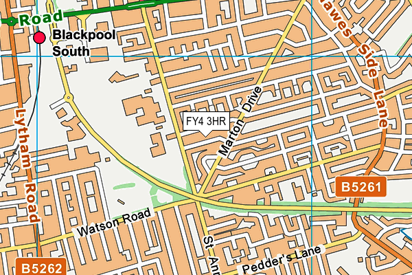 FY4 3HR map - OS VectorMap District (Ordnance Survey)