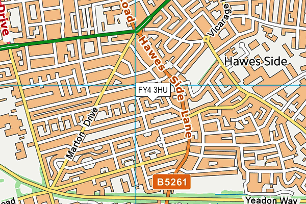 FY4 3HU map - OS VectorMap District (Ordnance Survey)