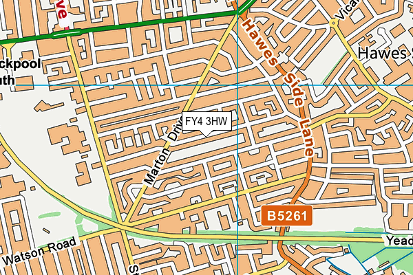 FY4 3HW map - OS VectorMap District (Ordnance Survey)