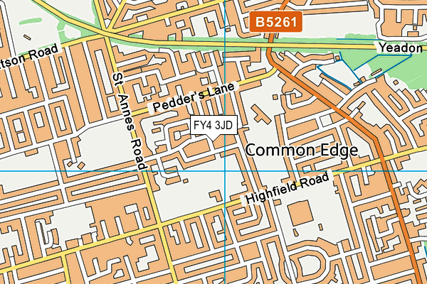 FY4 3JD map - OS VectorMap District (Ordnance Survey)