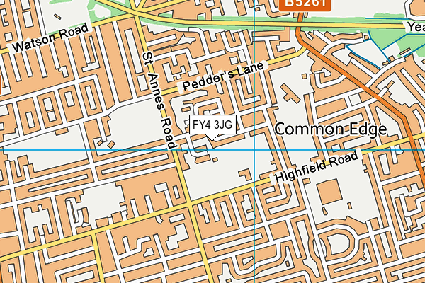 FY4 3JG map - OS VectorMap District (Ordnance Survey)