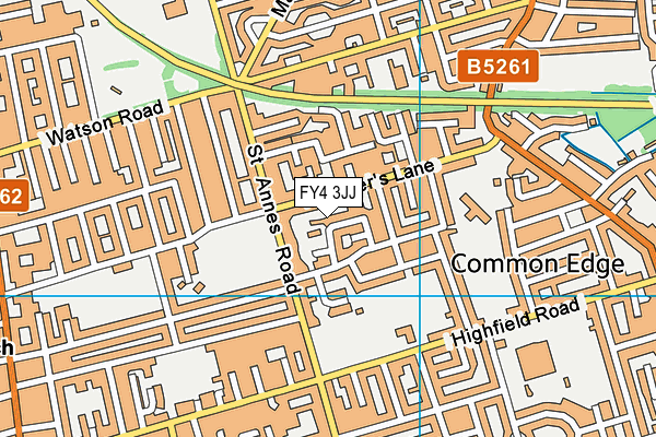 FY4 3JJ map - OS VectorMap District (Ordnance Survey)