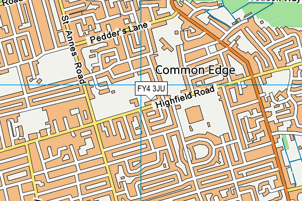 FY4 3JU map - OS VectorMap District (Ordnance Survey)
