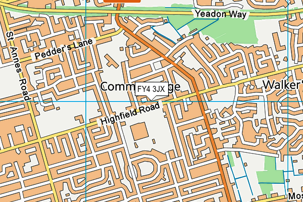 FY4 3JX map - OS VectorMap District (Ordnance Survey)