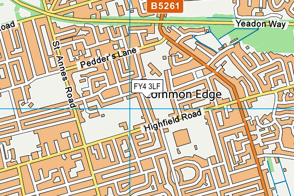 FY4 3LF map - OS VectorMap District (Ordnance Survey)