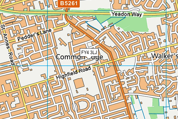 FY4 3LJ map - OS VectorMap District (Ordnance Survey)