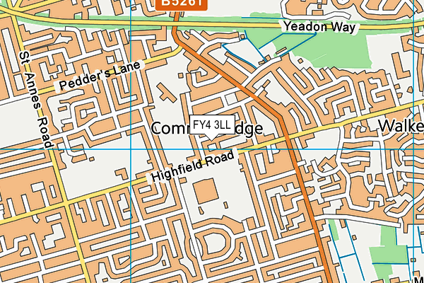 FY4 3LL map - OS VectorMap District (Ordnance Survey)