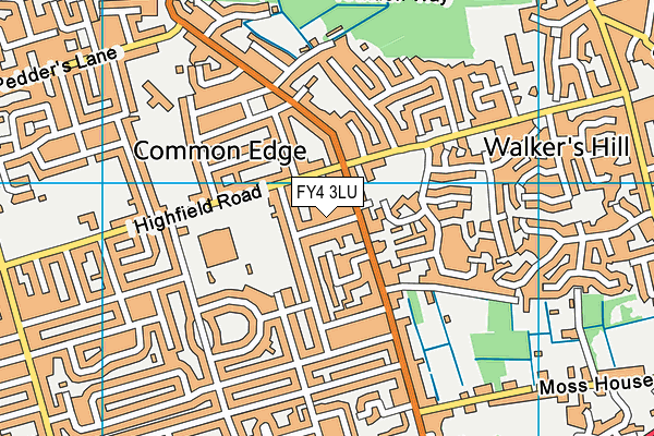 FY4 3LU map - OS VectorMap District (Ordnance Survey)