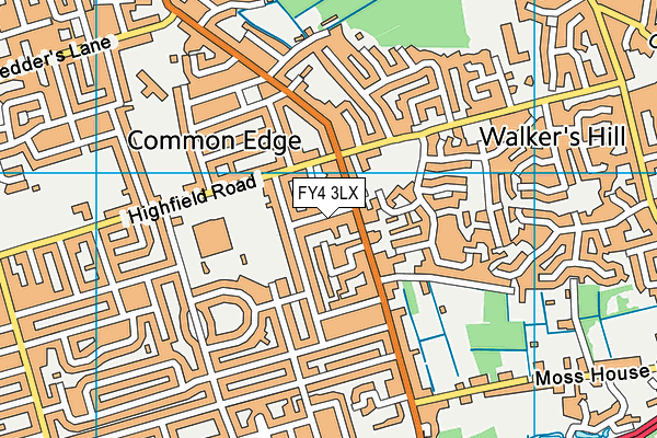 FY4 3LX map - OS VectorMap District (Ordnance Survey)