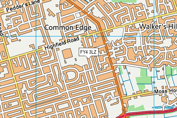 FY4 3LZ map - OS VectorMap District (Ordnance Survey)