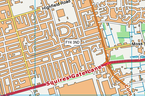 FY4 3ND map - OS VectorMap District (Ordnance Survey)
