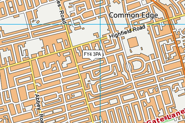 FY4 3PA map - OS VectorMap District (Ordnance Survey)