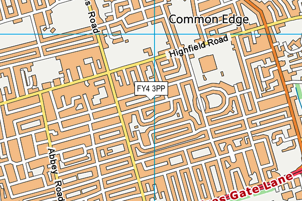 FY4 3PP map - OS VectorMap District (Ordnance Survey)