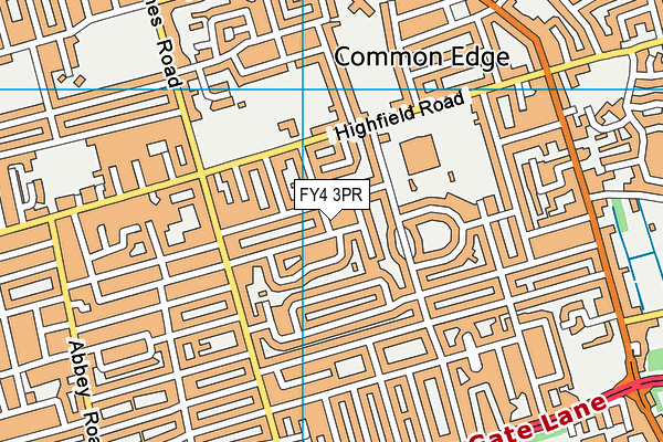 FY4 3PR map - OS VectorMap District (Ordnance Survey)