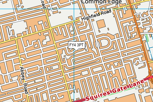 FY4 3PT map - OS VectorMap District (Ordnance Survey)