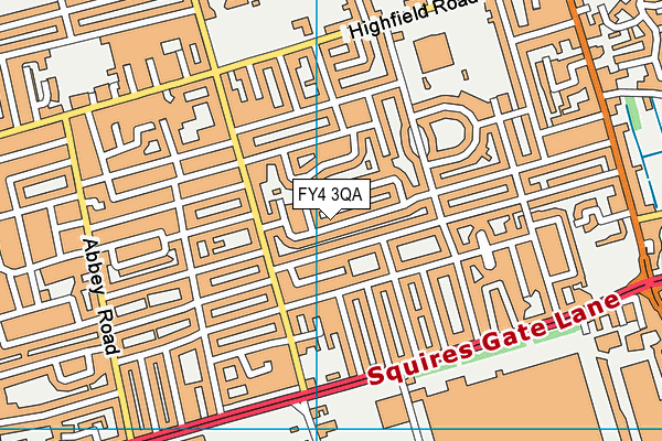 FY4 3QA map - OS VectorMap District (Ordnance Survey)