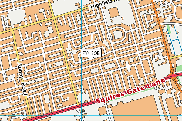 FY4 3QB map - OS VectorMap District (Ordnance Survey)