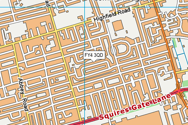 FY4 3QD map - OS VectorMap District (Ordnance Survey)