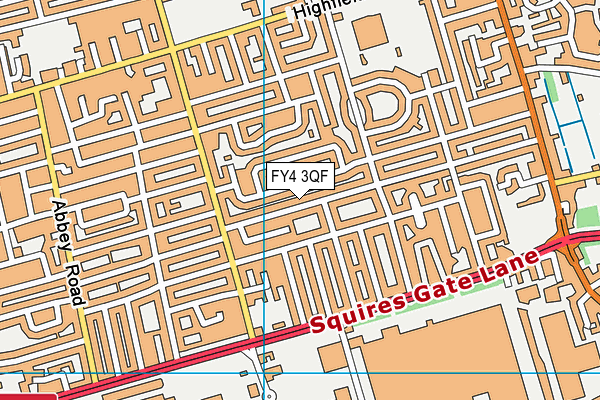 FY4 3QF map - OS VectorMap District (Ordnance Survey)