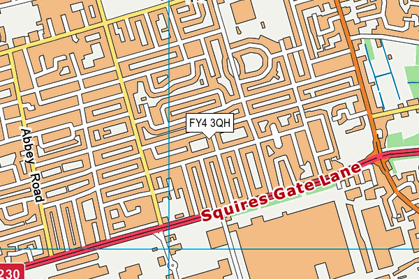 FY4 3QH map - OS VectorMap District (Ordnance Survey)