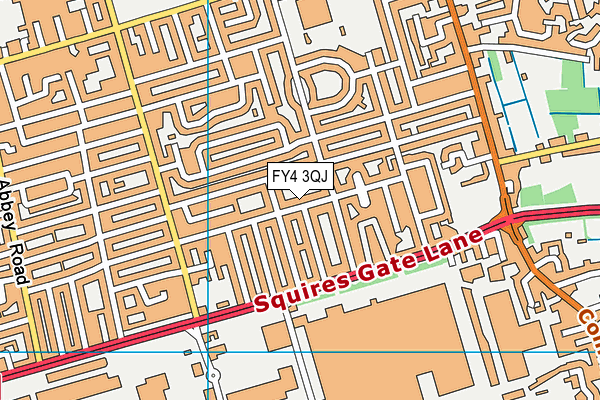 FY4 3QJ map - OS VectorMap District (Ordnance Survey)