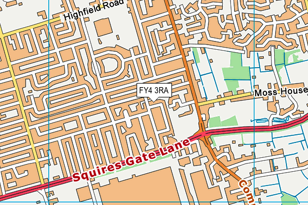 FY4 3RA map - OS VectorMap District (Ordnance Survey)