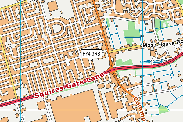 FY4 3RB map - OS VectorMap District (Ordnance Survey)