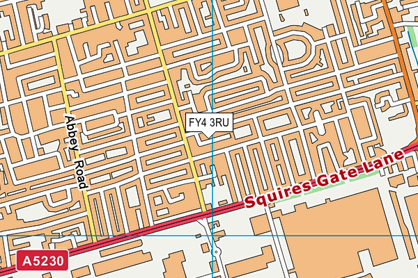 FY4 3RU map - OS VectorMap District (Ordnance Survey)
