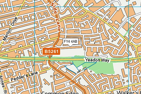 FY4 4AB map - OS VectorMap District (Ordnance Survey)