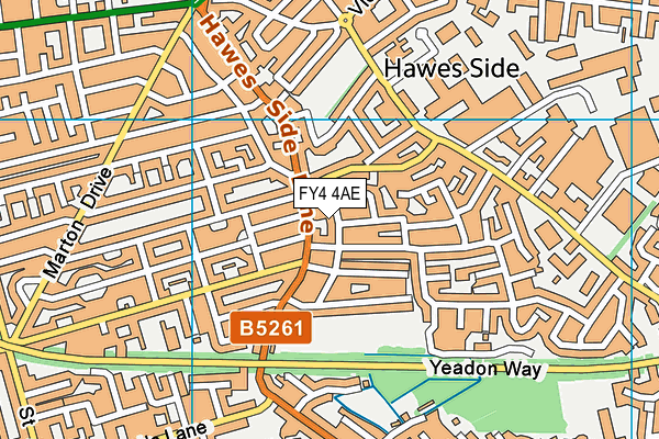 FY4 4AE map - OS VectorMap District (Ordnance Survey)