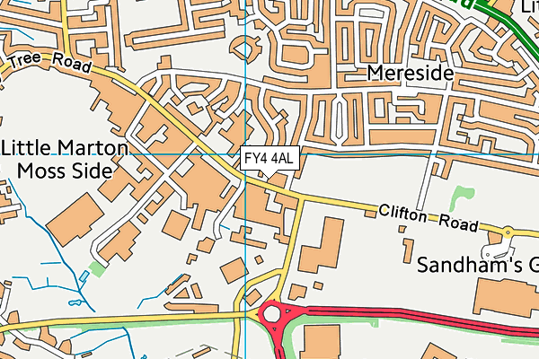 FY4 4AL map - OS VectorMap District (Ordnance Survey)
