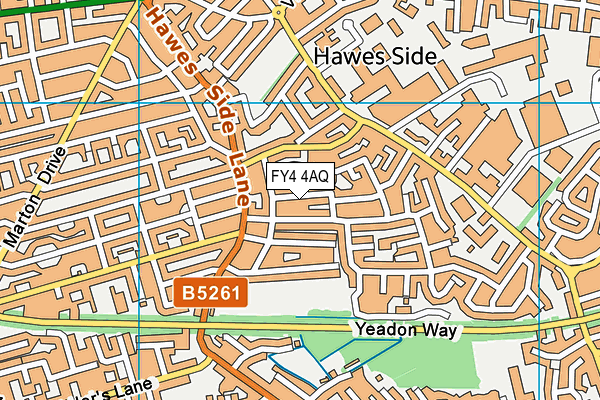 FY4 4AQ map - OS VectorMap District (Ordnance Survey)