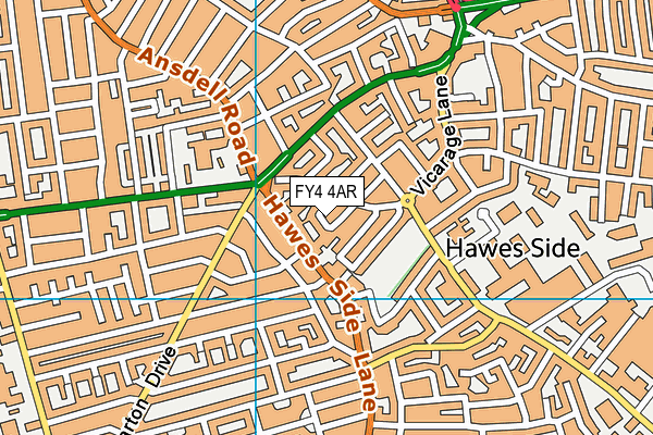 FY4 4AR map - OS VectorMap District (Ordnance Survey)