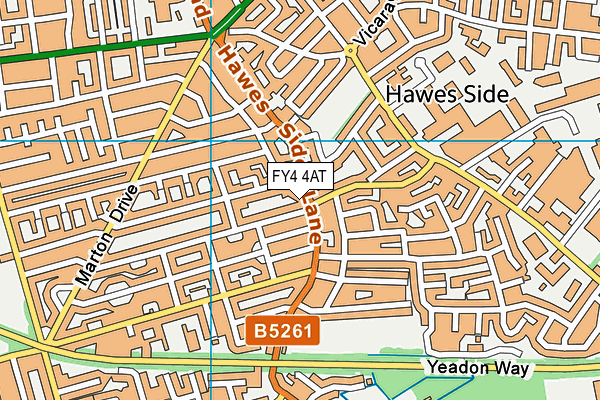 FY4 4AT map - OS VectorMap District (Ordnance Survey)