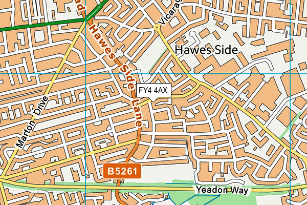 FY4 4AX map - OS VectorMap District (Ordnance Survey)